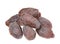 Group of dried dates whole close-up, isolated on a white background.Food rich in antioxidants, superfruit rich in