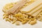 Group of dried Italian Pasta