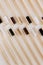 Group of eco bamboo toothbrushes, on white background.