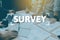 Group of entrepreneurs analysis and enjoy working survey concept