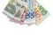 group euro banknotes