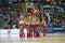 Group of excited young cheerleaders