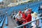 Group Of Fans And Supporters of Ferrari With Shirts And Caps