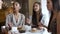 Group Of Female Friends Meeting In CafÃ© Restaurant