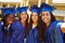 Group Of Female High School Students Celebrating Graduation