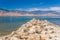 Group of fishermen on the Salton Sea.Southern California.USA