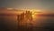 A group of five young teenager friends travel to the beach looking at the sea