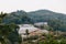 Group of flower greenhouses near foothills in Chiang Mai, Thailand