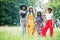 Group of four gorgeous african american womans