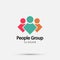 Group four people logo,Teamwork icon.vector illustrator