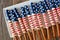 Group of Fourth of July American flag pretzel rods