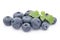 Group of fresh juisy blueberries isolated on white background.