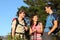 Group of friends hiking