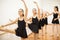 Group of girls in a real ballet class