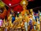 Group of gold painted Buddha statues.