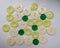 Group of green buttons