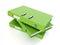 Group of green folders