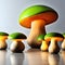 group of green mushrooms