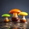 group of green mushrooms