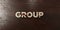 Group - grungy wooden headline on Maple - 3D rendered royalty free stock image