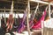 A group of hammocks in Cabo de la Vela, Guajira, Colombia