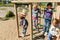 Group of happy kids on children playground