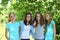 Group of happy young teenage girls