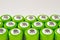 A group of High-Capacity Rechargeable Batteries on a white background