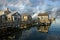 Group of Homes over the Water in Nantucket, U.S.A.