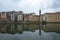 Group of house building in front of river Arno. Florence, Italy