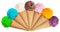 Group of ice cream scoop sundae cone icecream summer isolated on