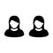 Group icon vector female persons symbol avatar for business team management