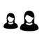 Group icon vector female persons symbol avatar for business team management