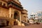 Group of indian policemen guard the Golden Temple