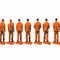 group of inmates vector flat minimalistic isolated illustration