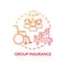 Group insurance concept icon