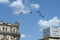 A group of Ka-52 alligator reconnaissance and attack helicopters Hokum B in the sky over Moscow during a parade dedicated to the