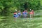 Group kayaking