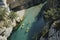 Group Kayaking Adventure in a Scenic Canyon River