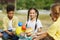 Group of Kids Planning Group Project for Astronomy Lesson