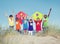 Group of Kids Playing on Beach