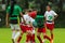 Group of kids playing rugby