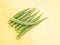 group of Lady Finger or okra isolated on yellow background