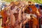 Group Of Leather Saddles At A Market Stall