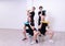 Group lesson training barbell gym pump aerobics young weight, from, muscles power cardio