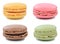 Group of macarons macaroons cookies collection dessert from Fran