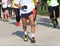 Group of male and female runners during sports ride