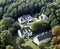 Group of mansions luxury houses surrounded by woods