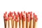 Group of matchstick on white