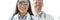 Group medicine doctors in protective googles portrait